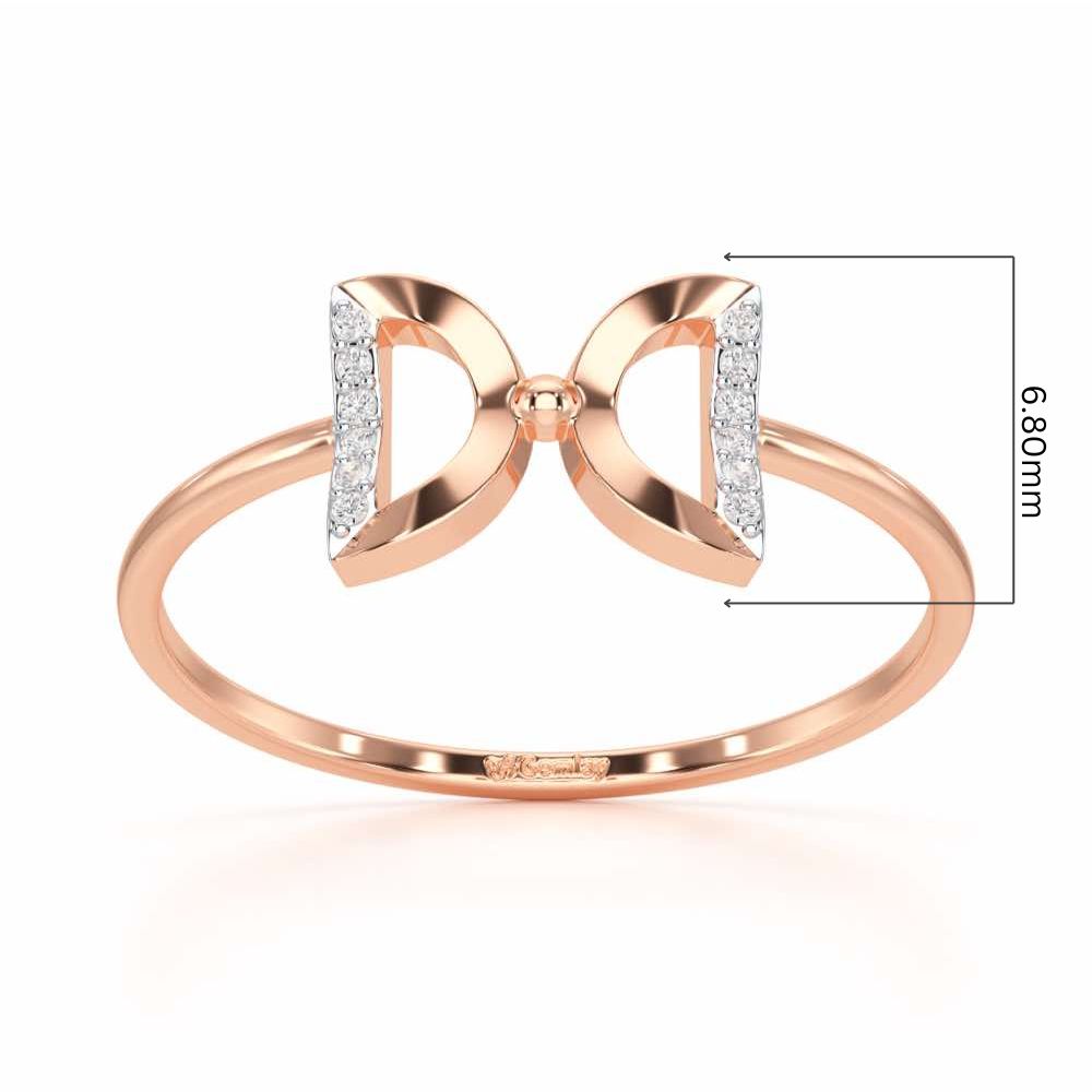 Delicate Knot Silver Ring - Rose Gold - Image 5