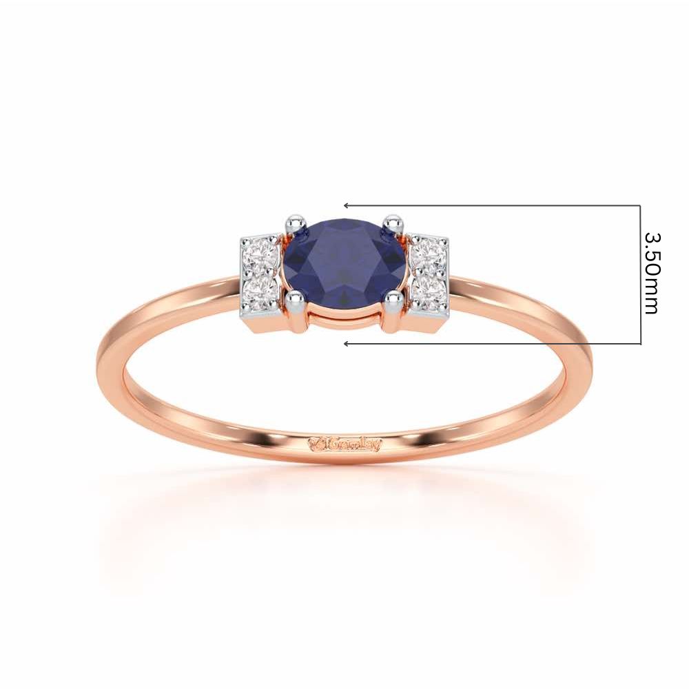 Green Glow Silver Ring - Rose Gold - Image 5
