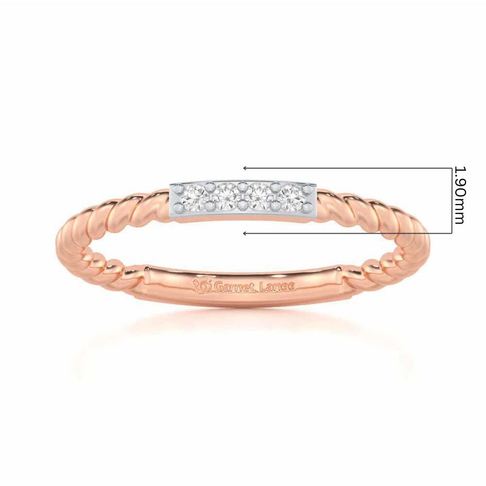 Serendipity Glow Silver Ring - Rose Gold - Image 5