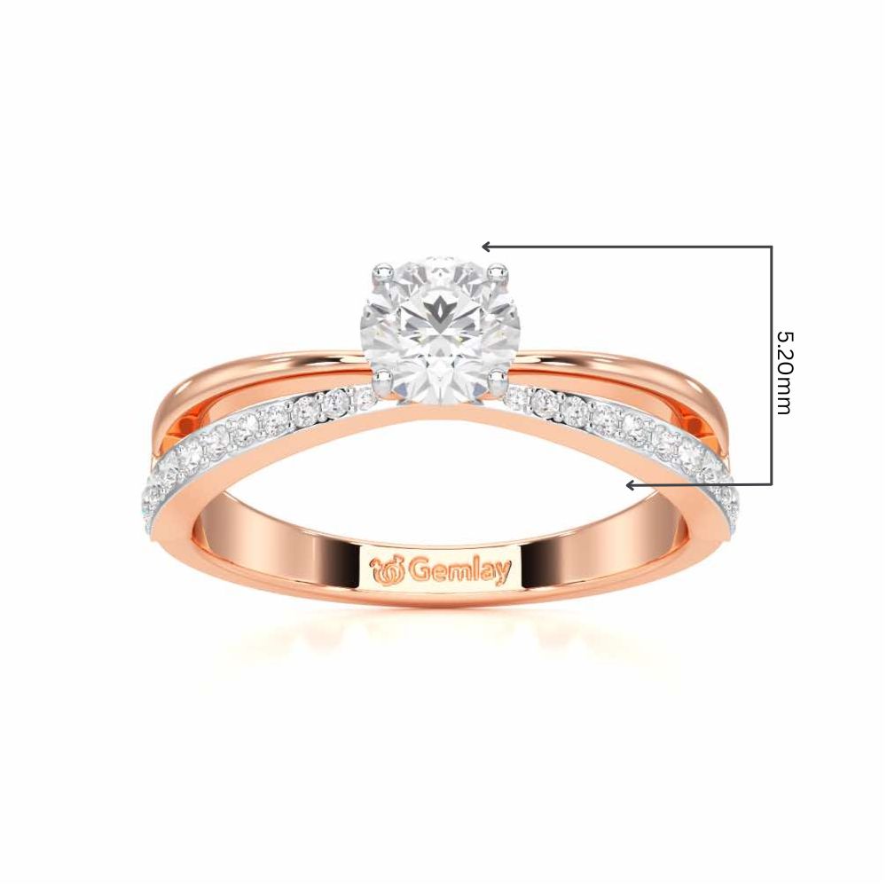 Aceede Solitaire Ring - Rose Gold - Image 5