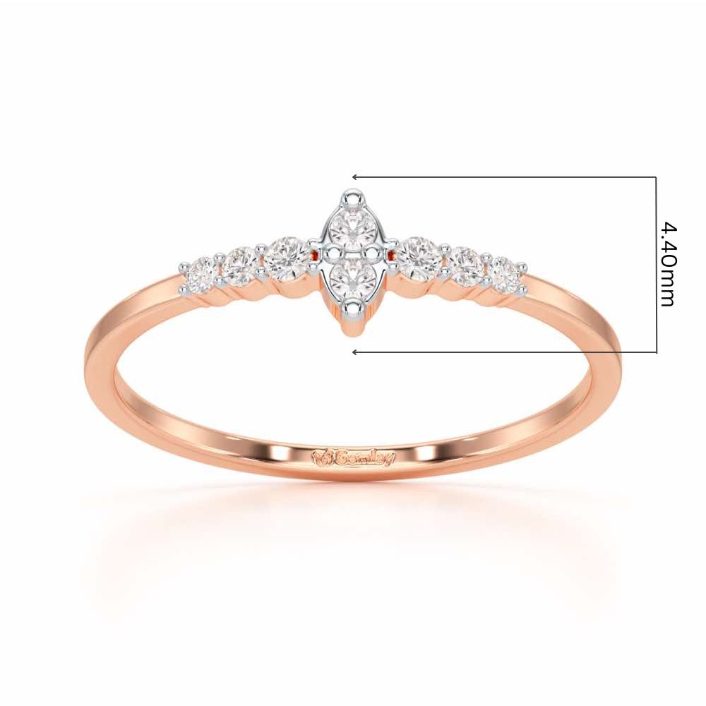 Elegance Silver Ring - Rose Gold - Image 5