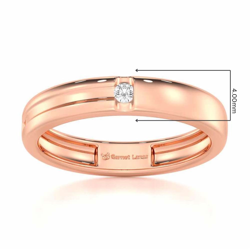 Regal Unity Men Solitaire Ring - Rose Gold - Image 5