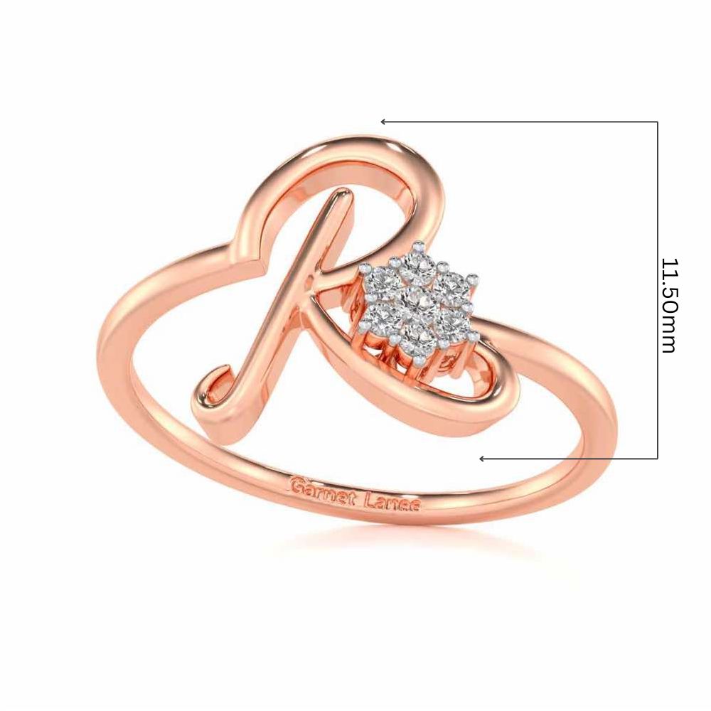 Flora R Silver Ring - Rose Gold - Image 5