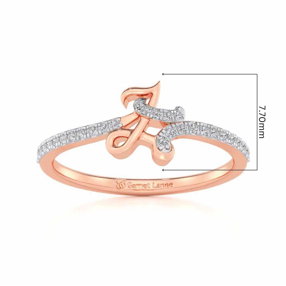L-Love Silver Ring - Rose Gold - Image 5