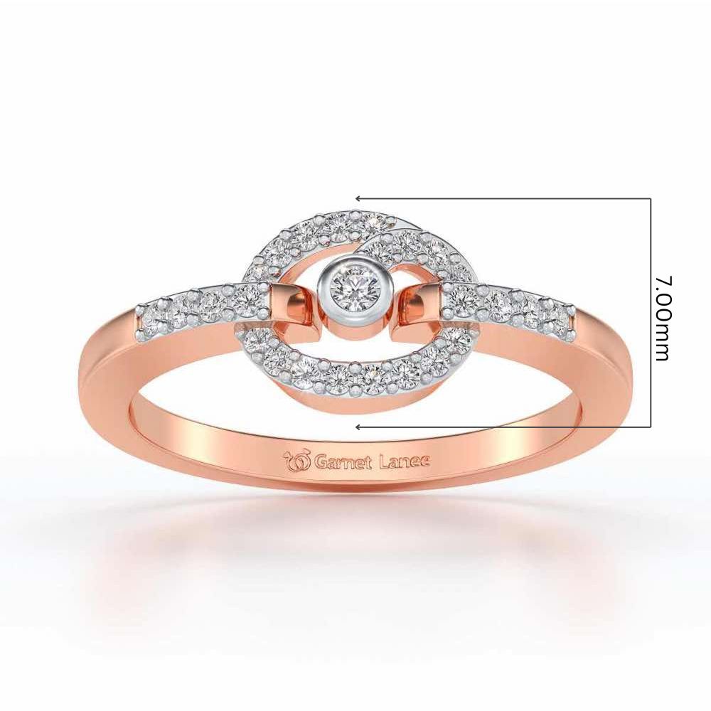 Arna Silver Ring - Rose Gold - Image 5