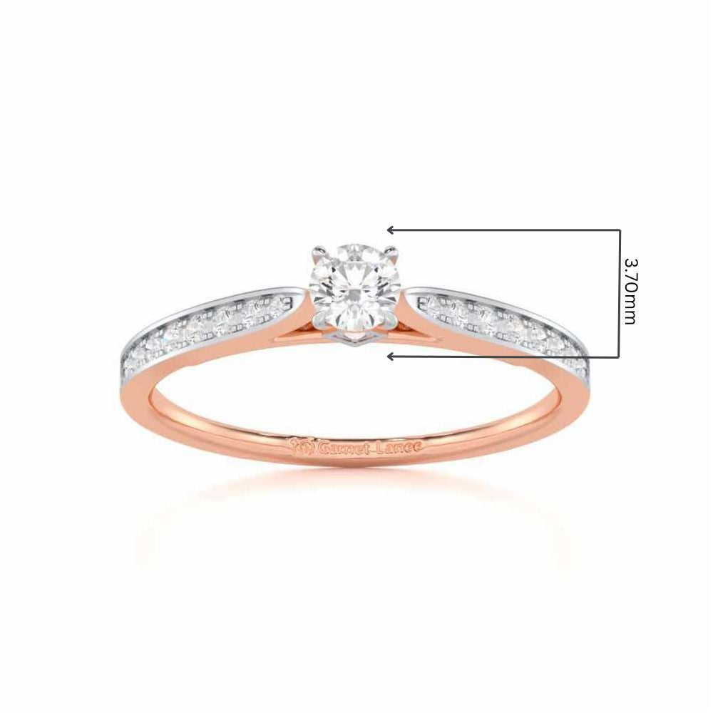 Prime Essence Women Solitaire Ring - Rose Gold - Image 5