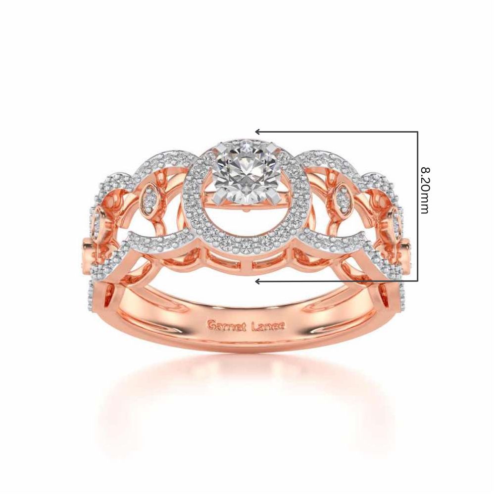 Kavya Solitaire Ring - Rose Gold - Image 5