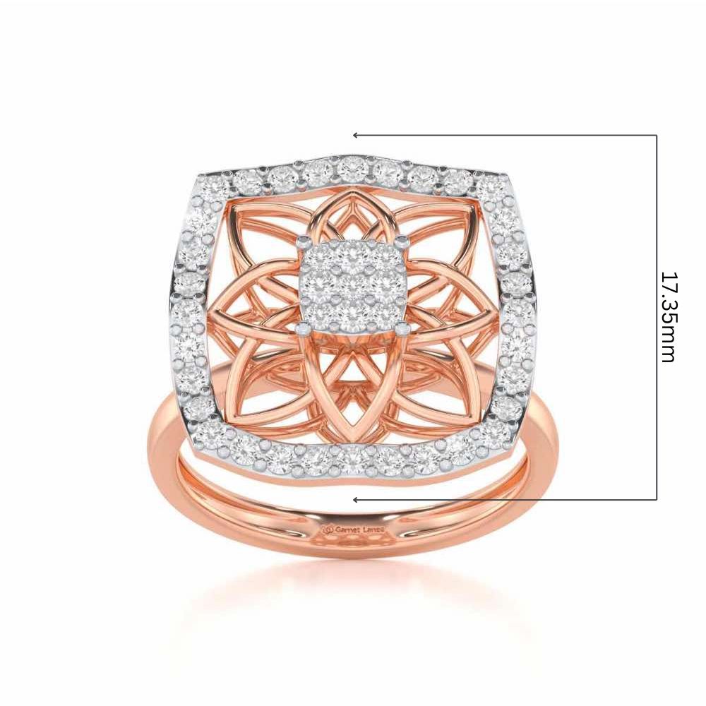 Chic Charm Silver Ring - Rose Gold - Image 5