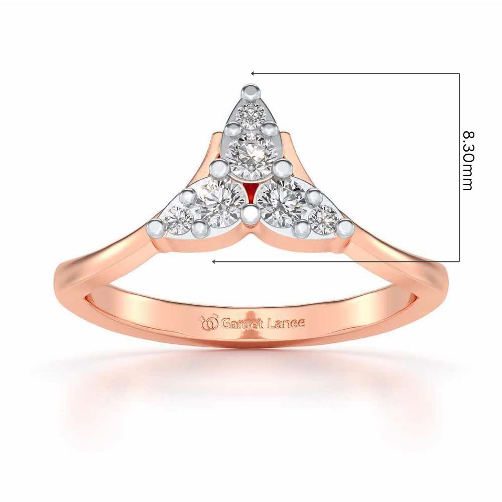 Diti Silver Ring - Rose Gold - Image 5
