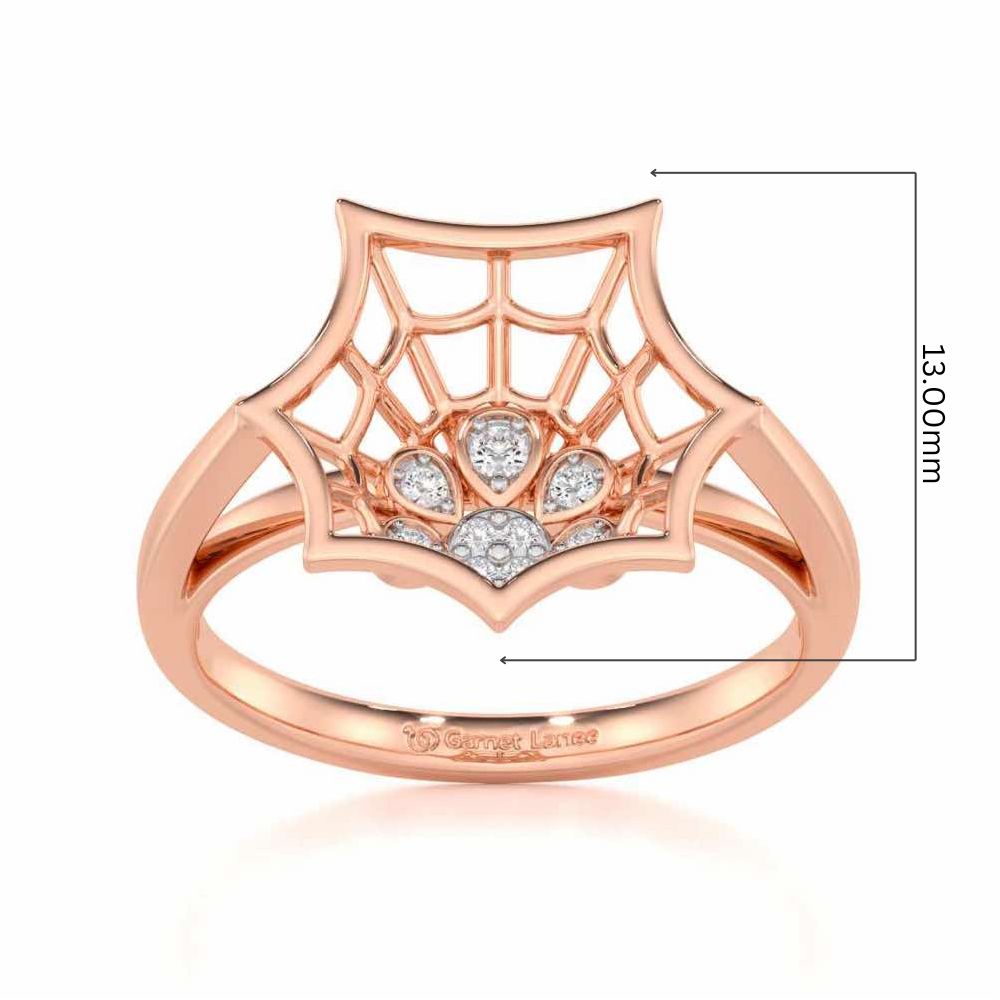 Web Glow Silver Ring - Rose Gold - Image 5