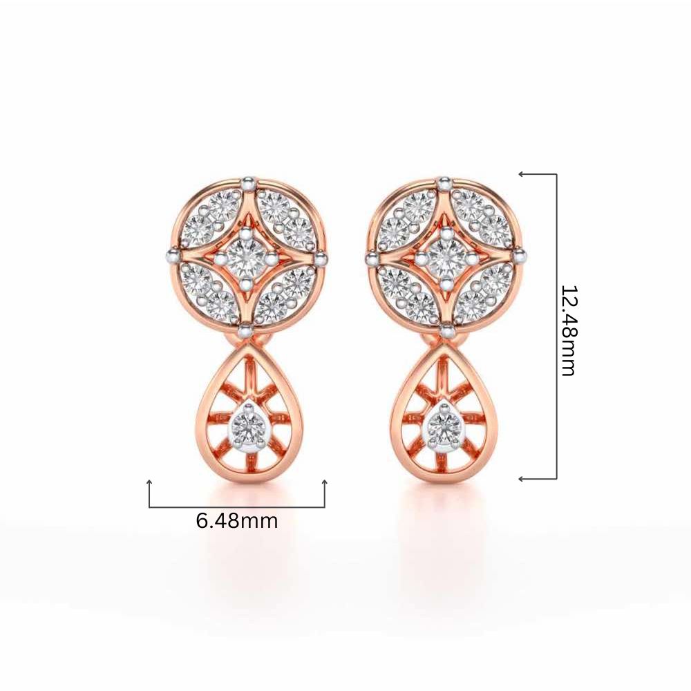 Dea Silver Earrings - Rose Gold - Image 4