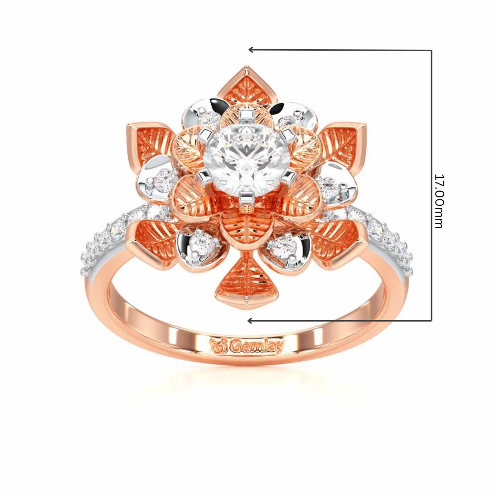 Royal Bloom Solitaire Ring - Rose Gold - Image 5