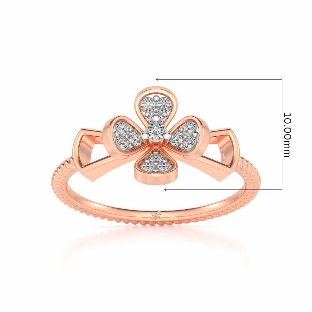 Charita Silver Ring - Rose Gold - Image 5