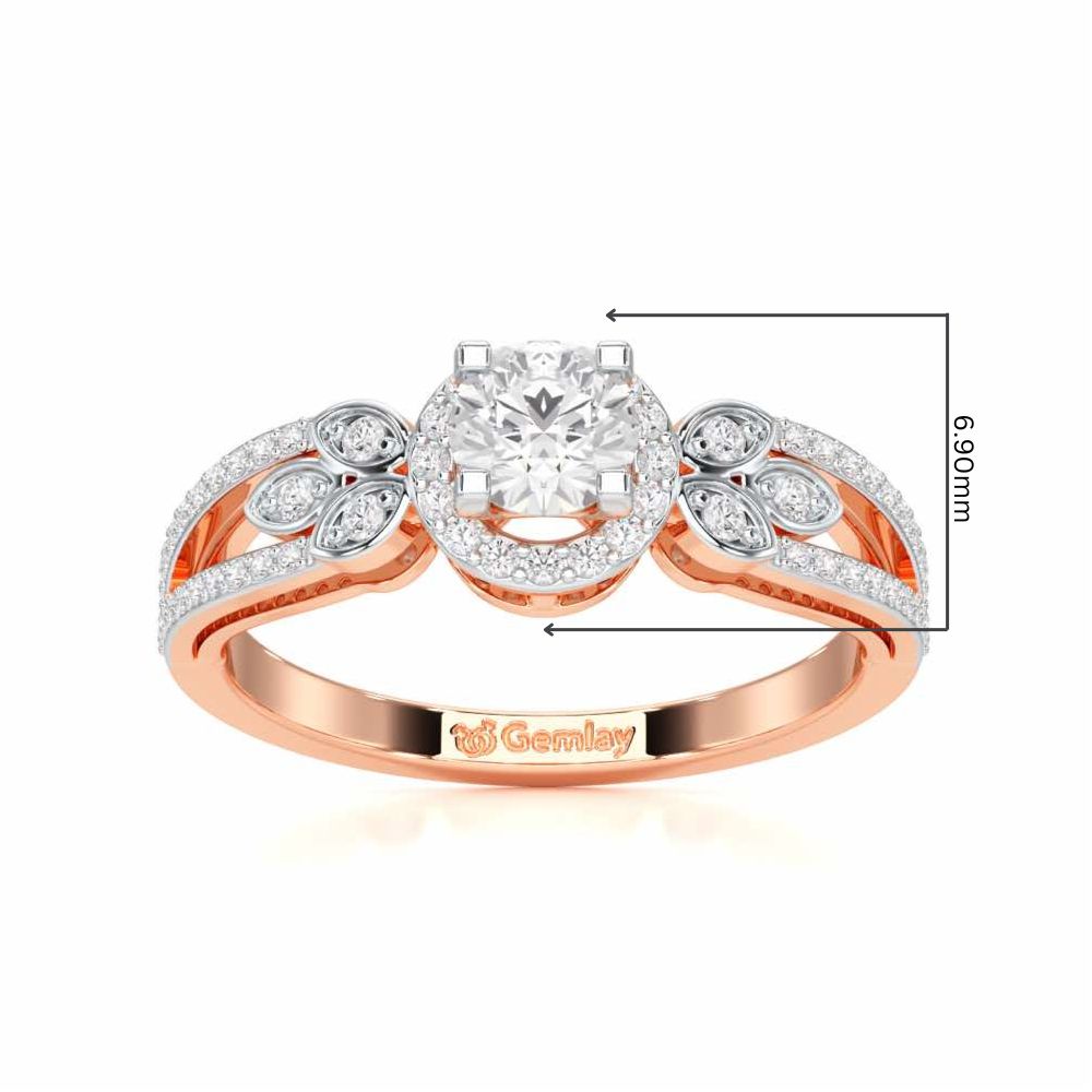 Opulent Radiance Solitaire Ring - Rose Gold - Image 5