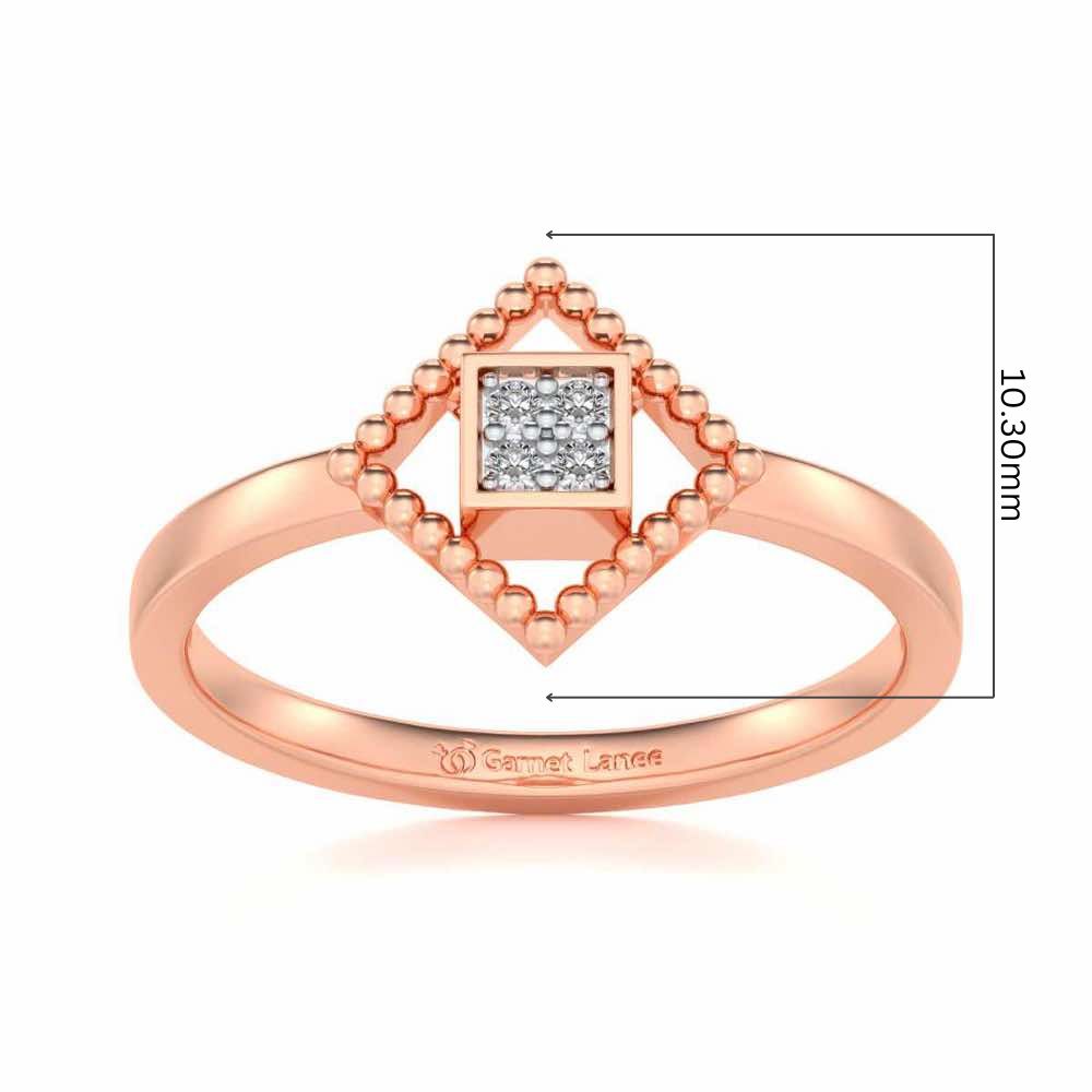 Hiral Silver Ring - Rose Gold - Image 5