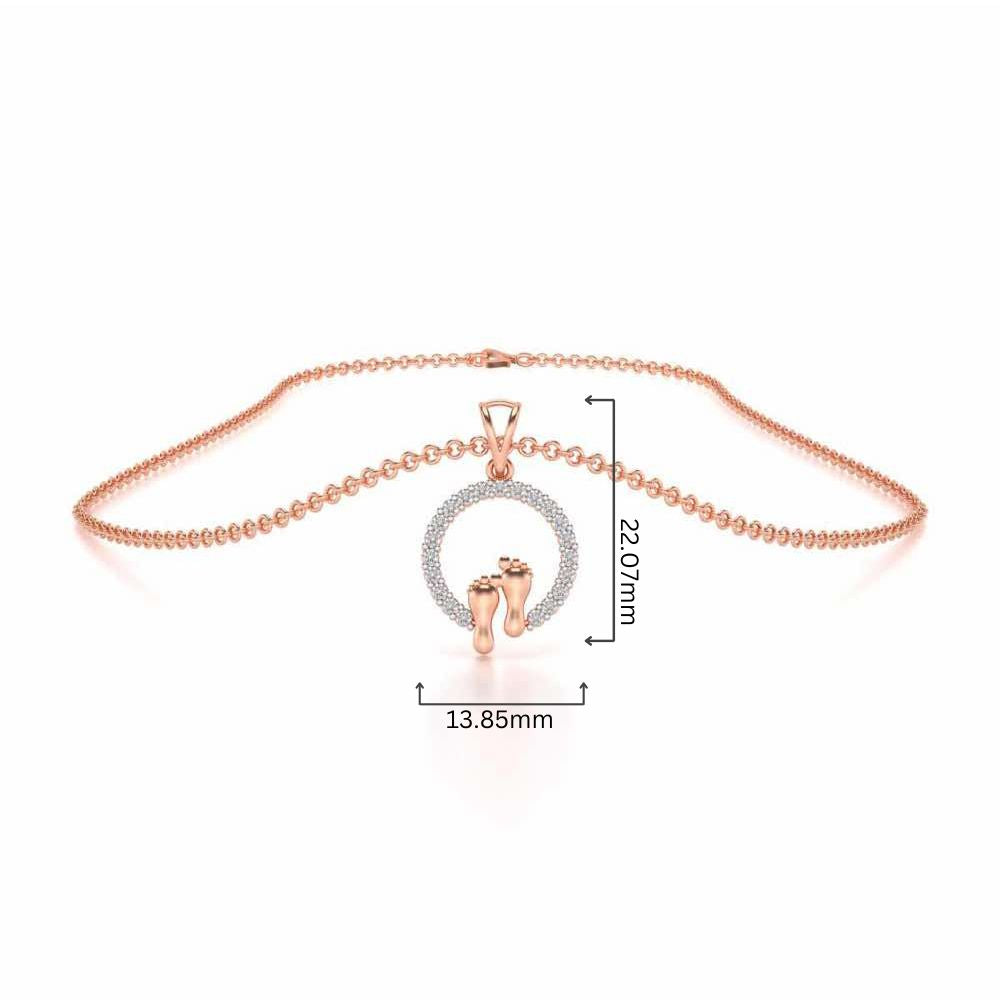 Tinsel Feet Silver Pendant - Rose Gold - Image 4