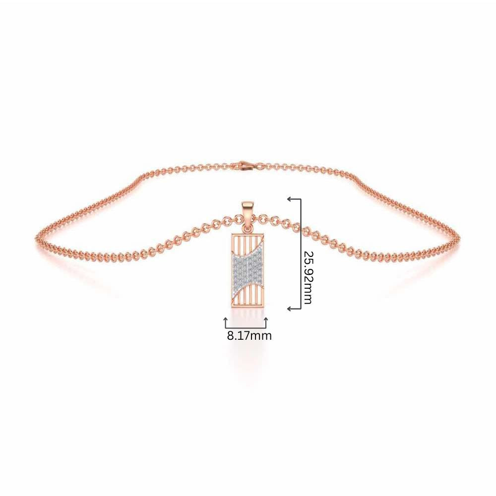 Indu Silver Pendant - Rose Gold - Image 4