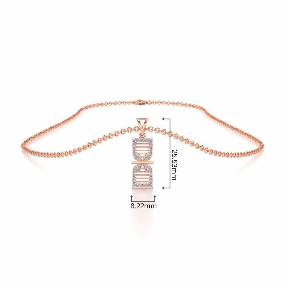 Twirled Silver Pendant - Rose Gold - Image 4