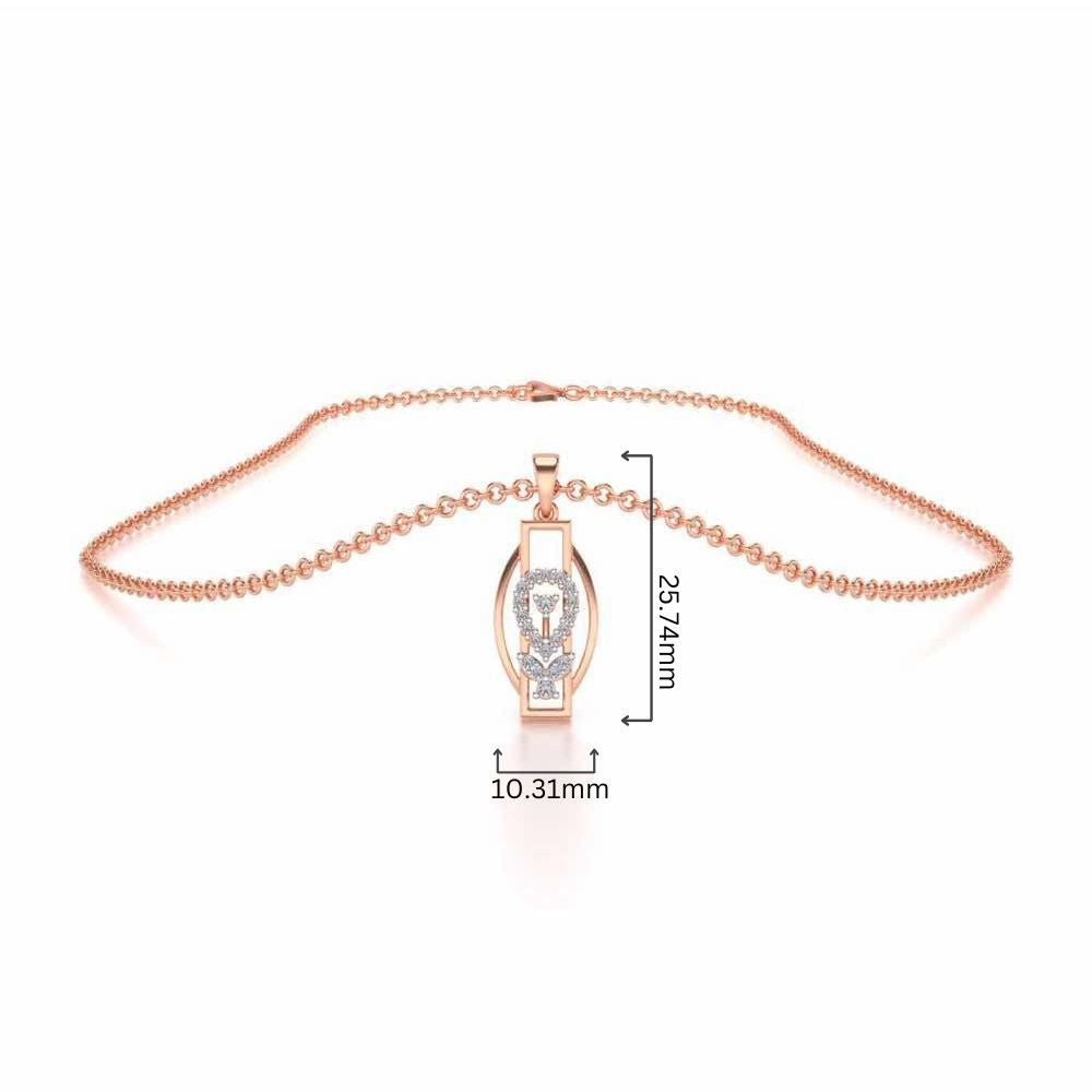 Auriga Silver Pendant - Rose Gold - Image 4