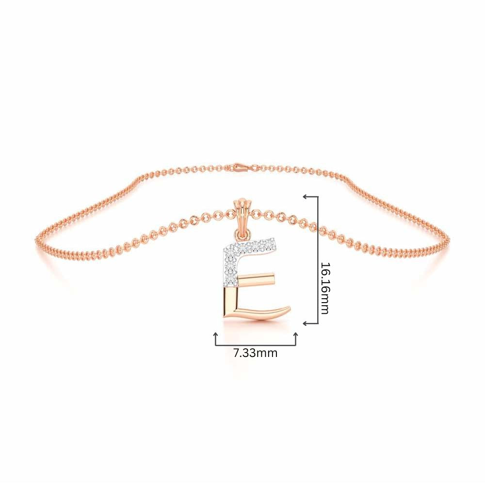E-Luke Silver Pendant - Rose Gold - Image 4