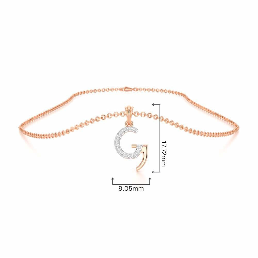 G-Luke Silver Pendant - Rose Gold - Image 4