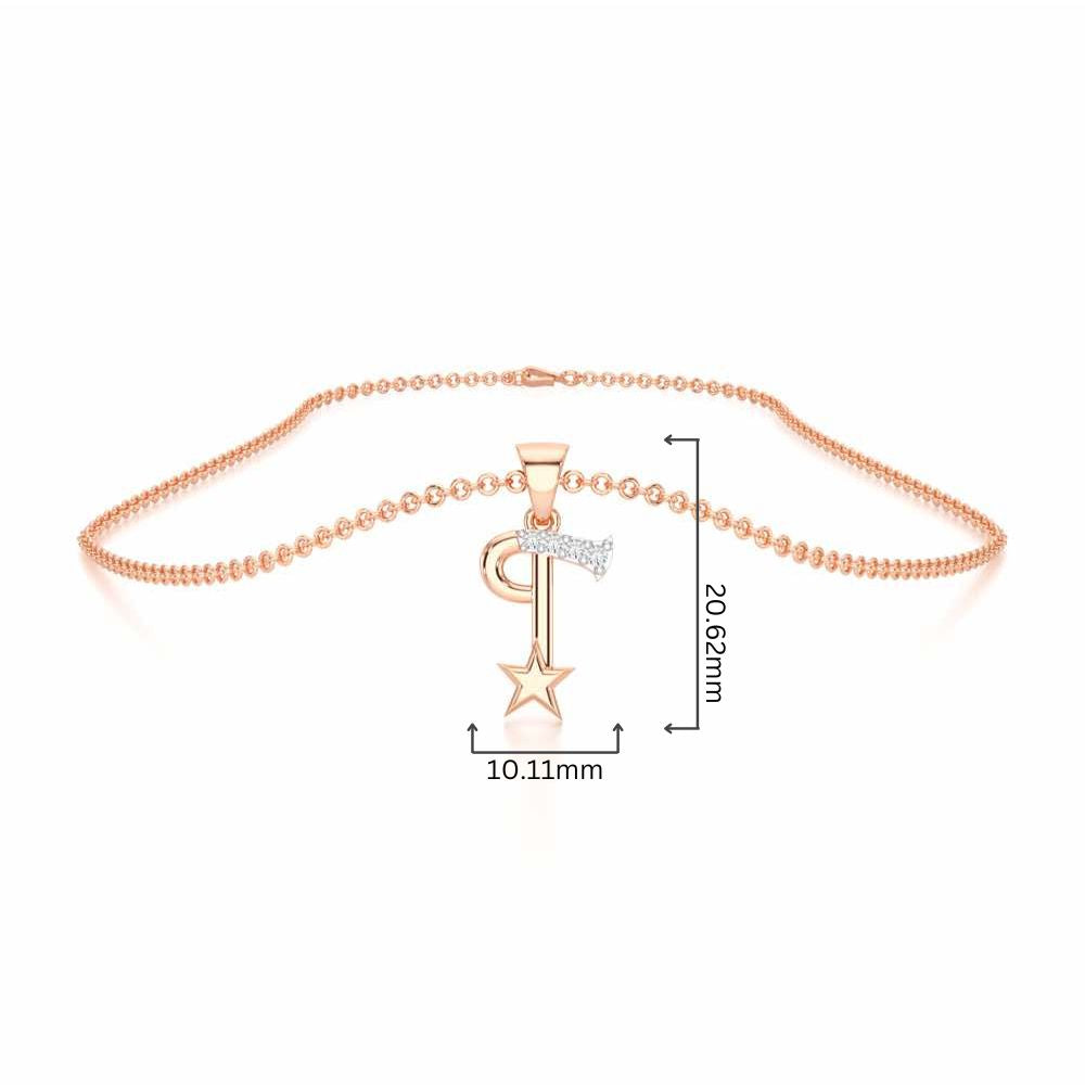 T-Glint Silver Pendant - Rose Gold - Image 4