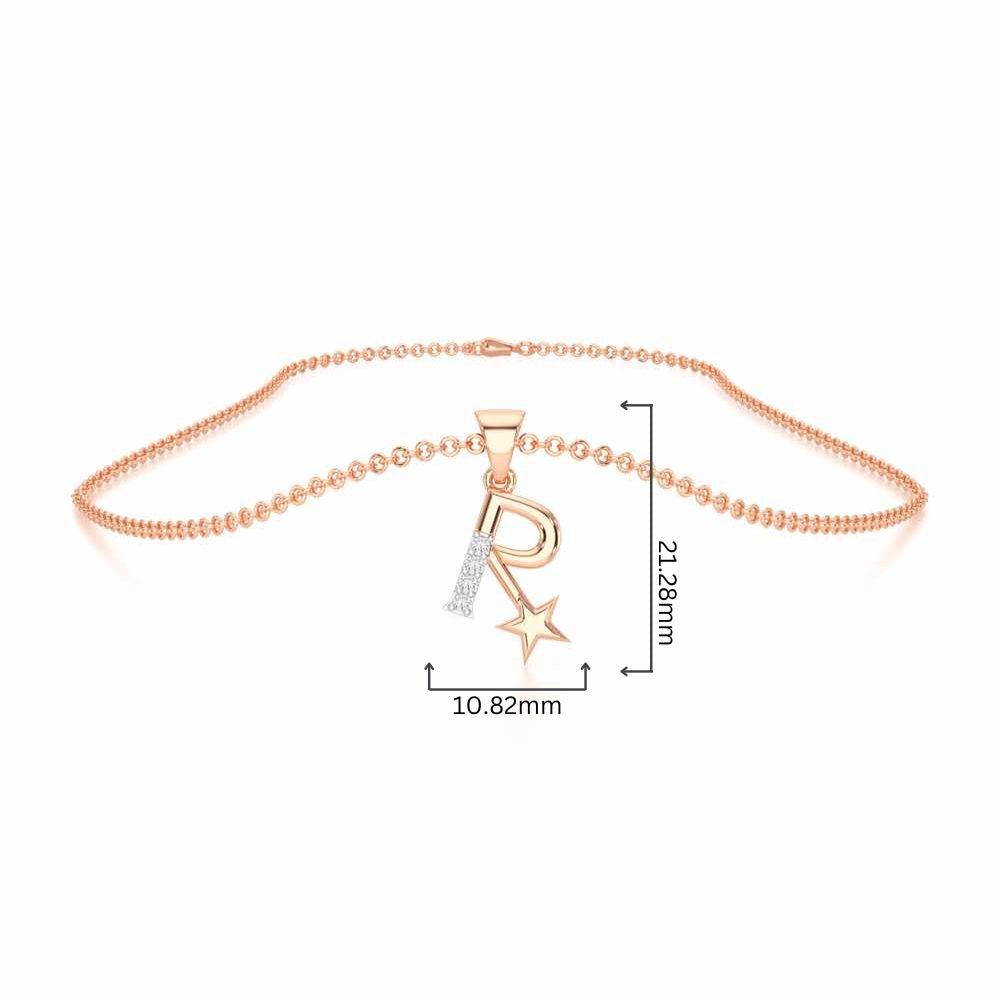 R-Glint Silver Pendant - Rose Gold - Image 4
