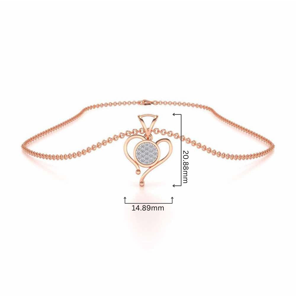 Sabik Silver Pendant - Rose Gold - Image 4