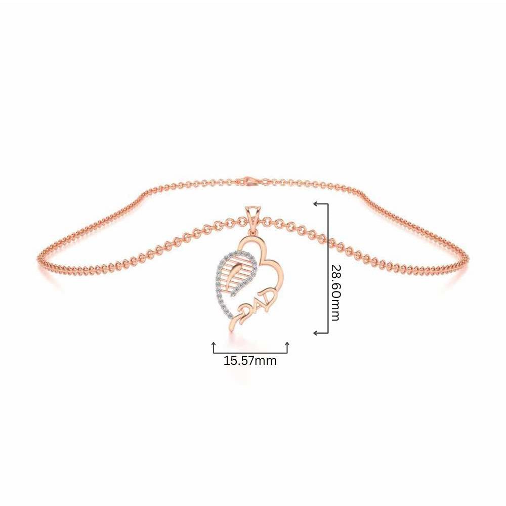 Dad's World Silver Pendant - Rose Gold - Image 4