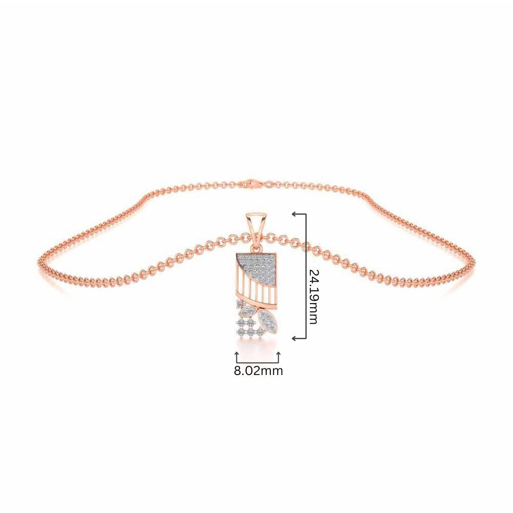 Baruna Silver Pendant - Rose Gold - Image 4