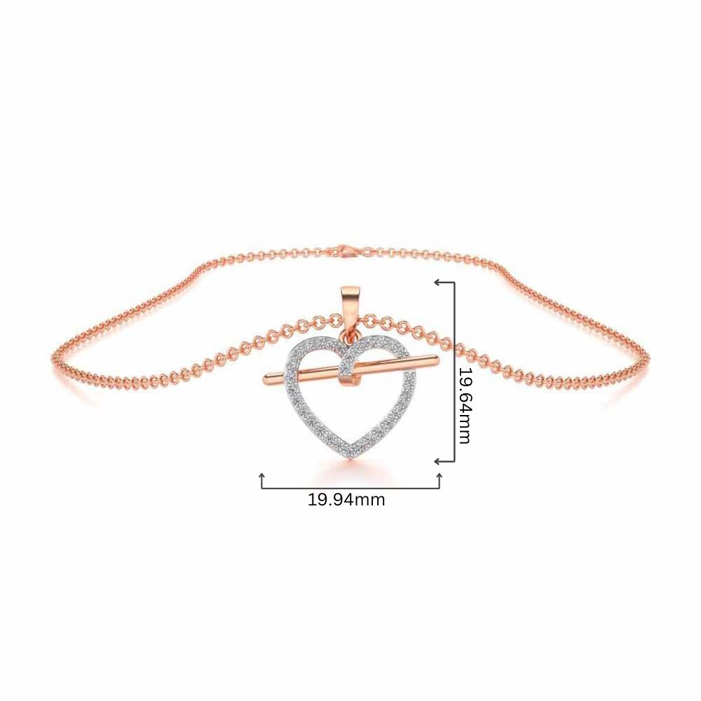Hold Heart Silver Pendant - Rose Gold - Image 4