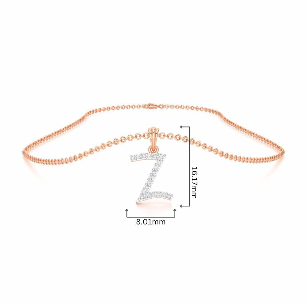 Z-Luke Silver Pendant - Rose Gold - Image 4
