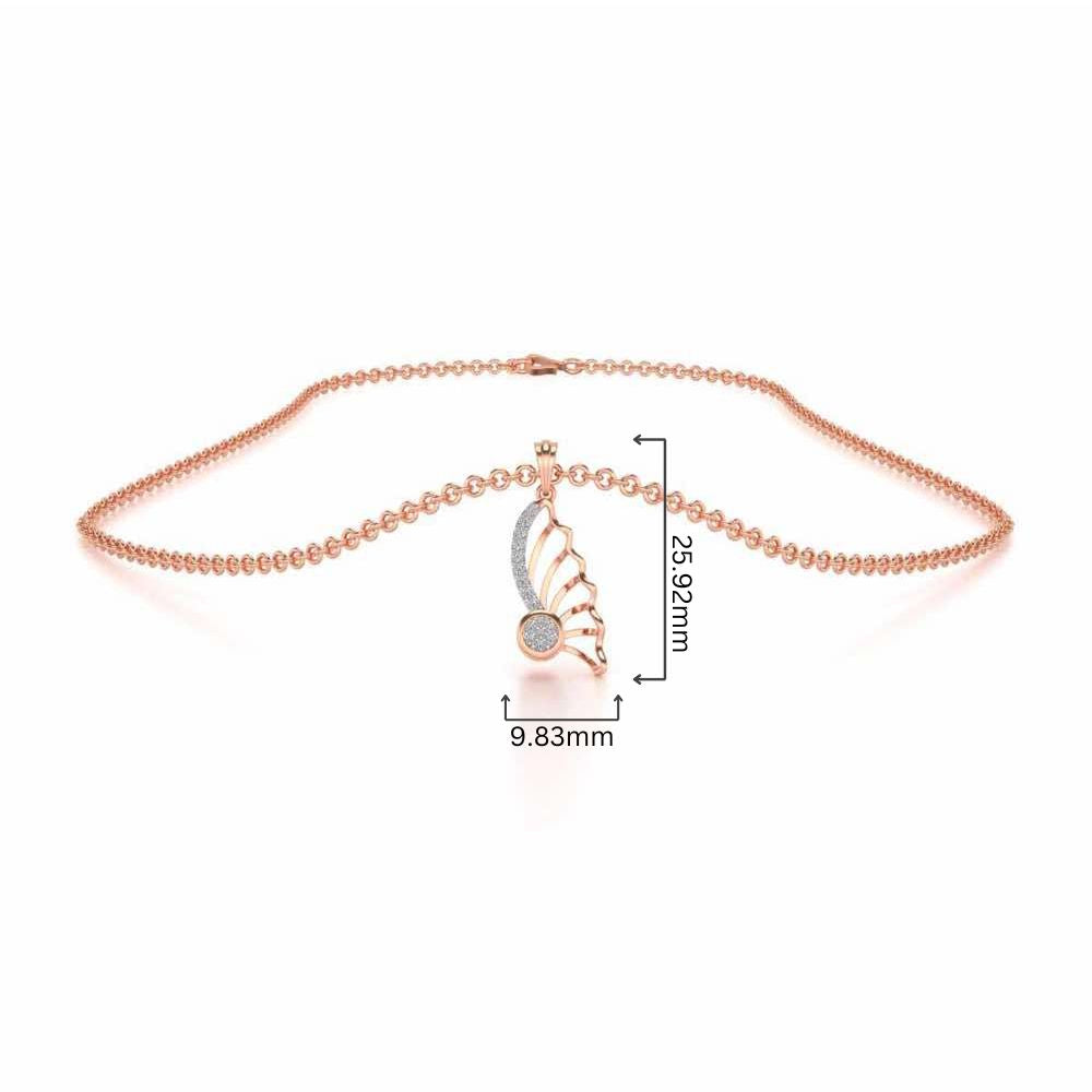 Pollux Silver Pendant - Rose Gold - Image 4