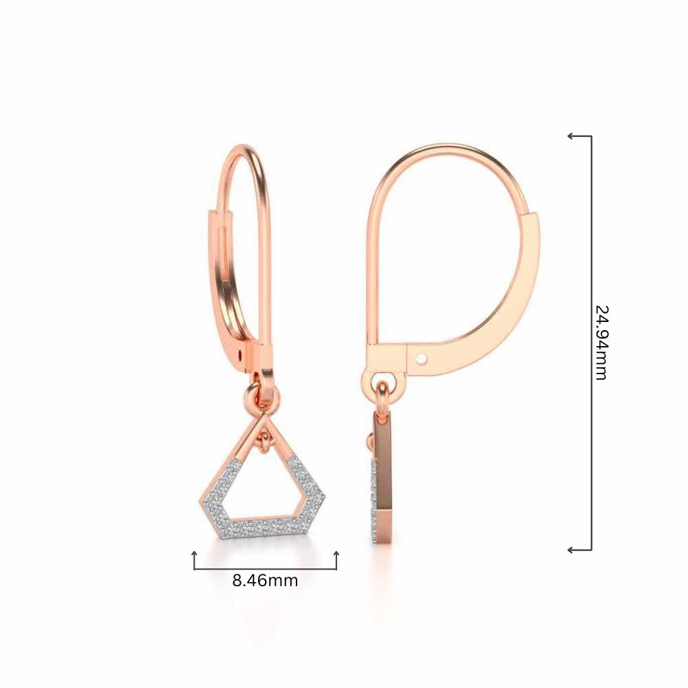 Prismatic Earrings Drops - Rose Gold - Image 4