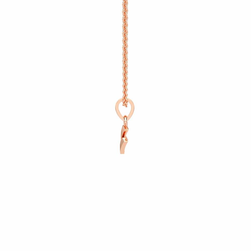 Double Arrow Gold Pendant - Rose Gold - Image 4