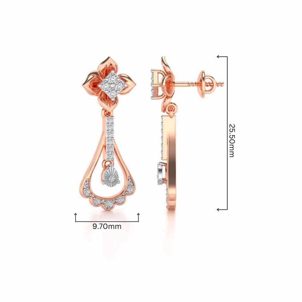 Visionary Drops Earrings - Rose Gold - Image 4