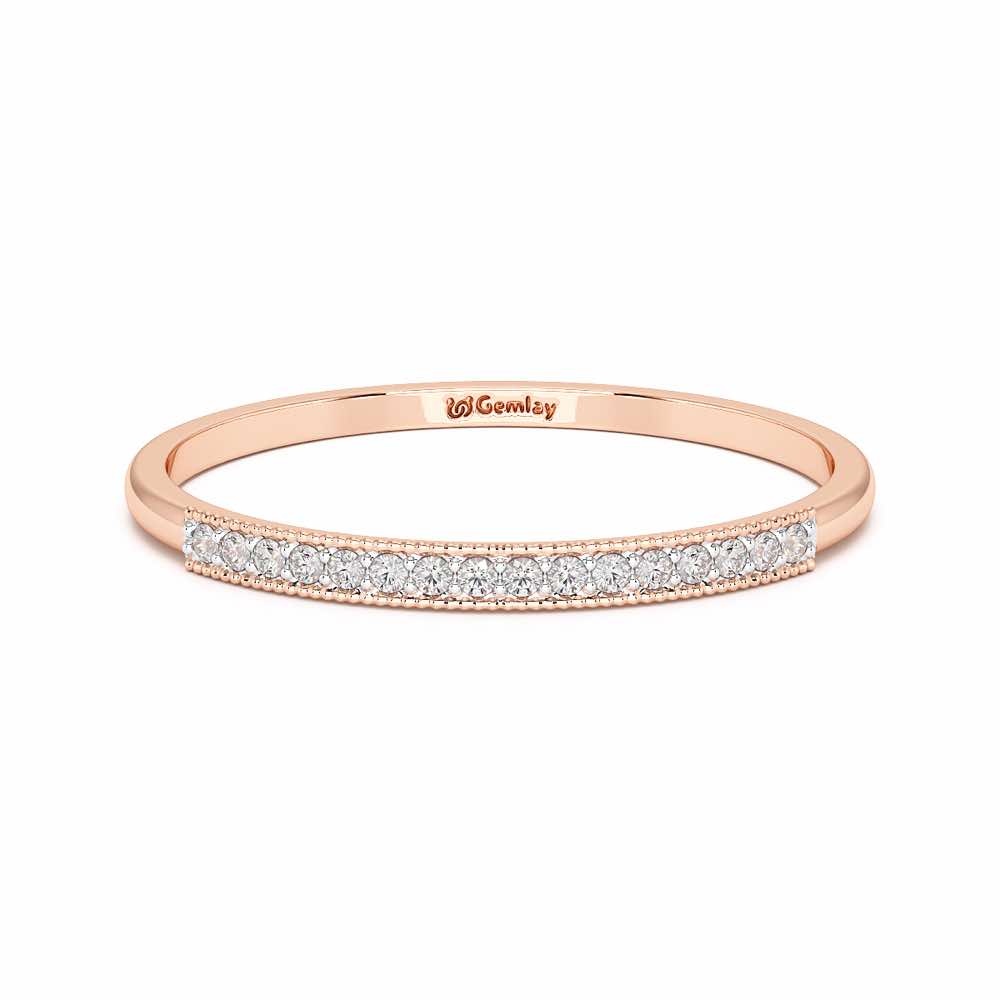 Royal Gleam Stackable Silver Ring - Rose Gold - Image 5