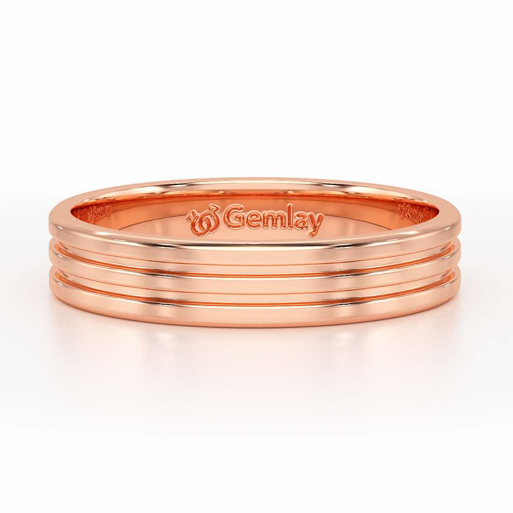 Elton Silver Band For Men - Rose Gold - Image 5