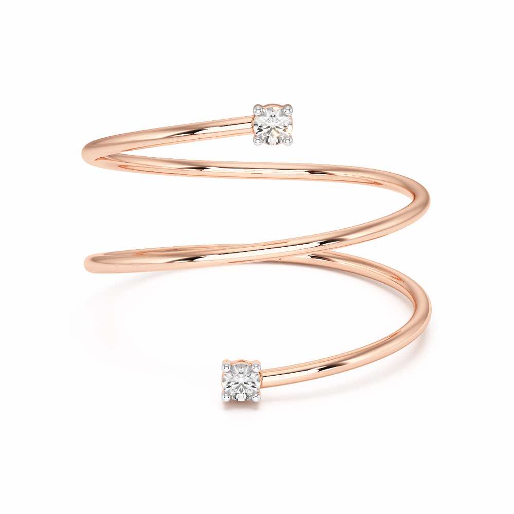 Twinkle Spring Silver Ring - Rose Gold - Image 5