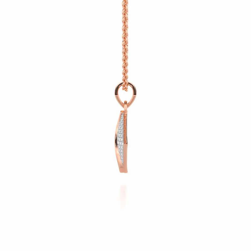 Radiant Bliss Silver Pendant - Rose Gold - Image 4