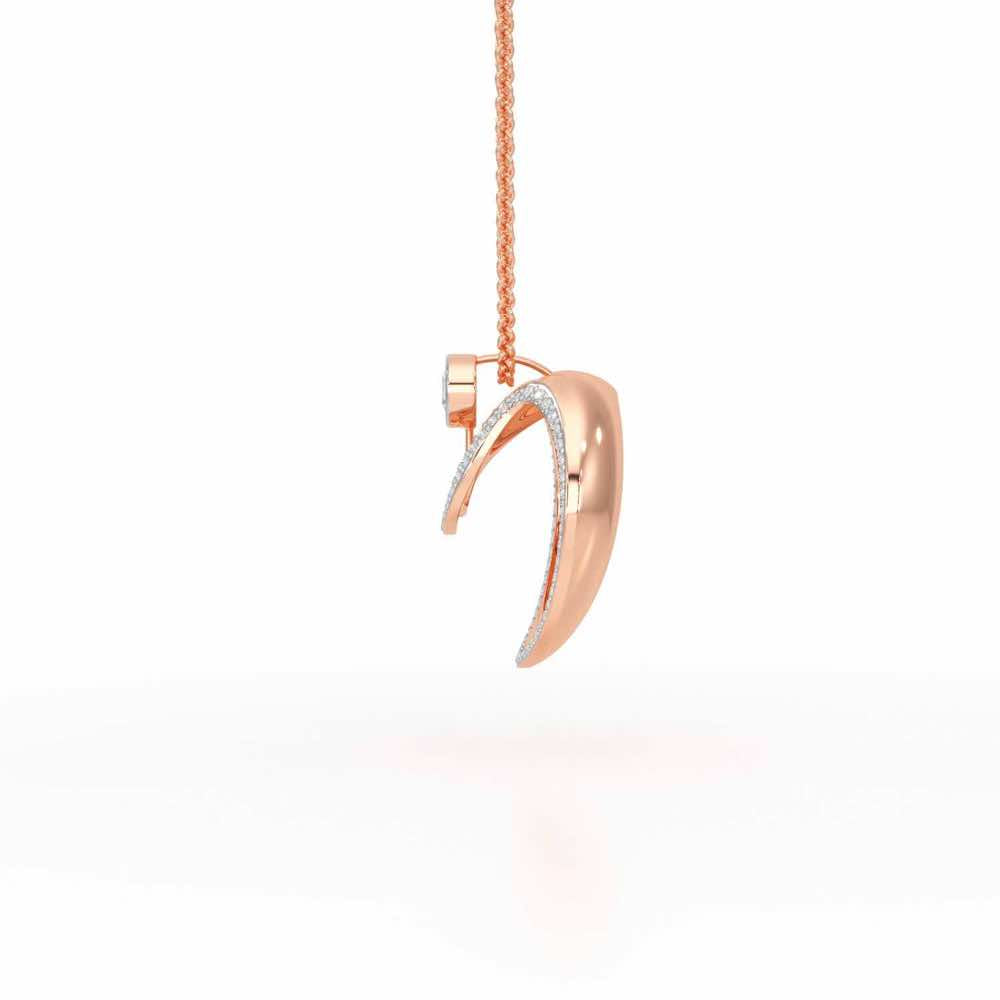 Radiant Rays Silver Pendant - Rose Gold - Image 4
