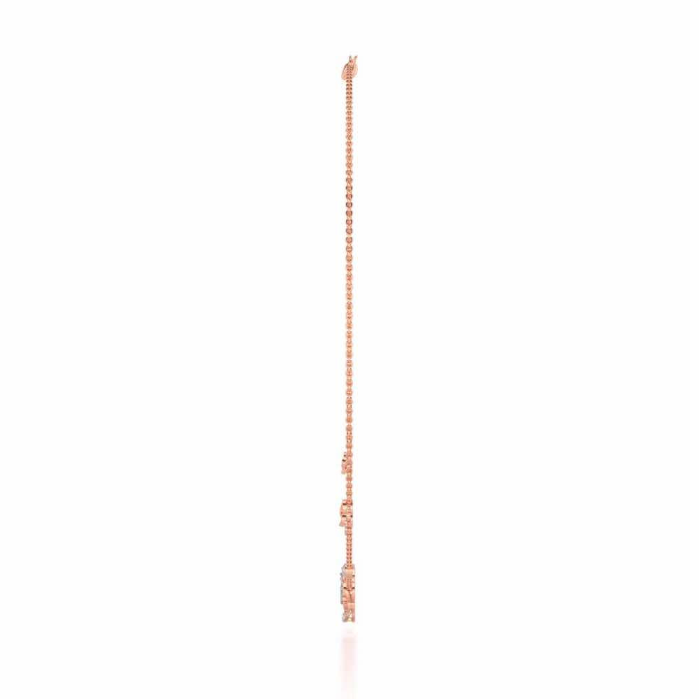 Refined Bloom Silver Necklace - Rose Gold - Image 4