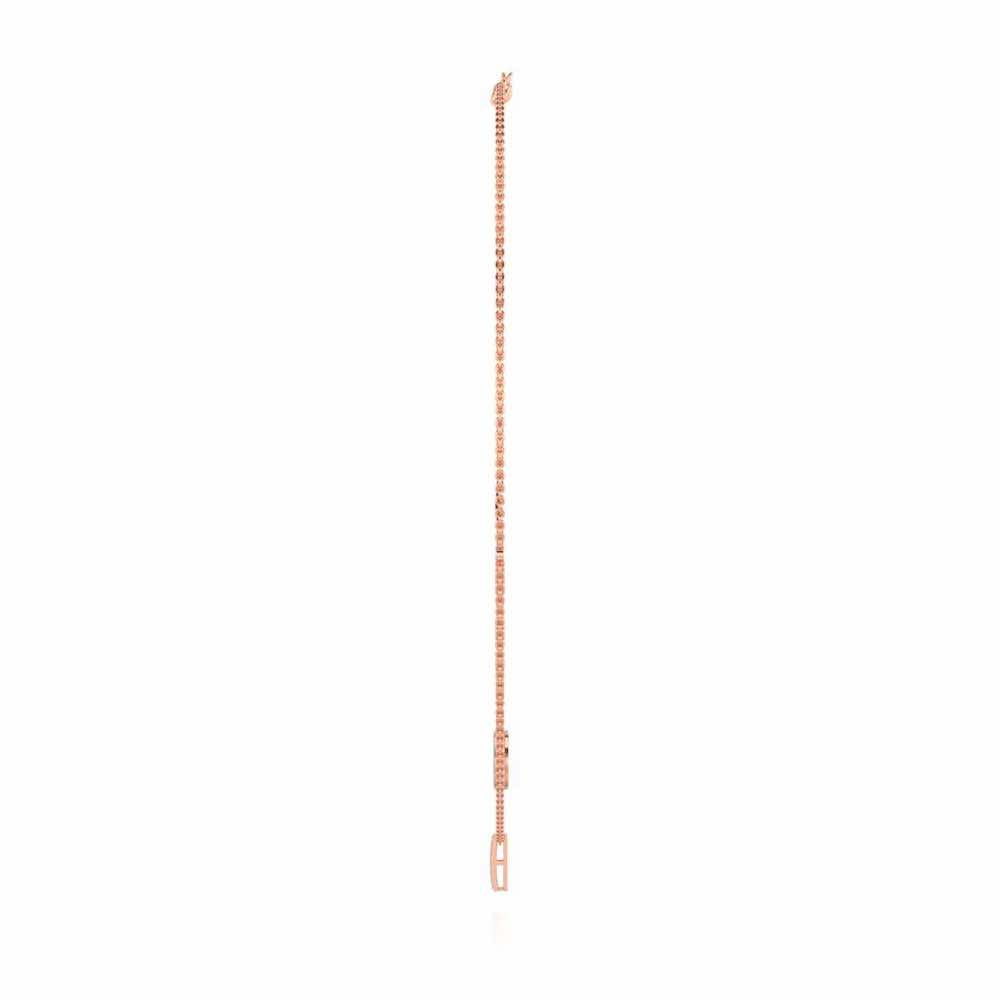 Ringlet Silver Necklace - Rose Gold - Image 4