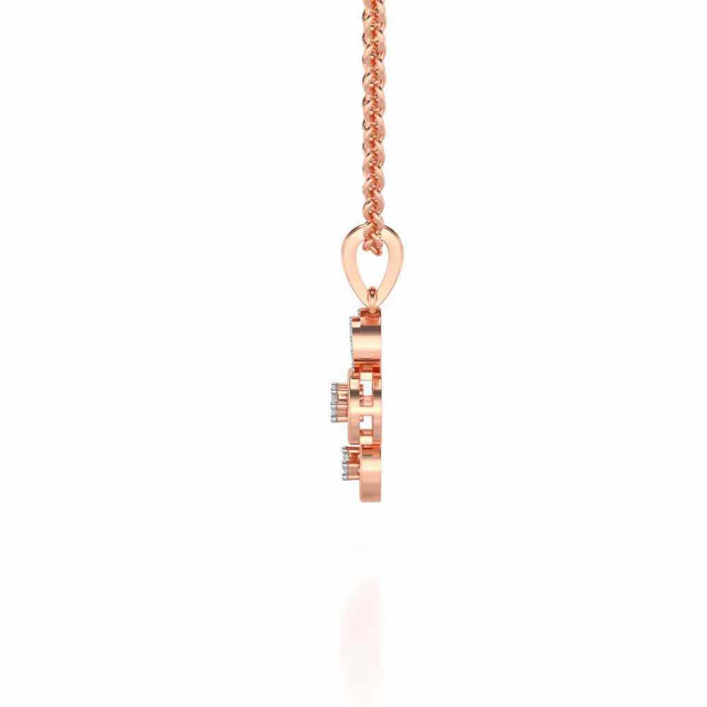 Roundrel Sheen Silver Pendant - Rose Gold - Image 4