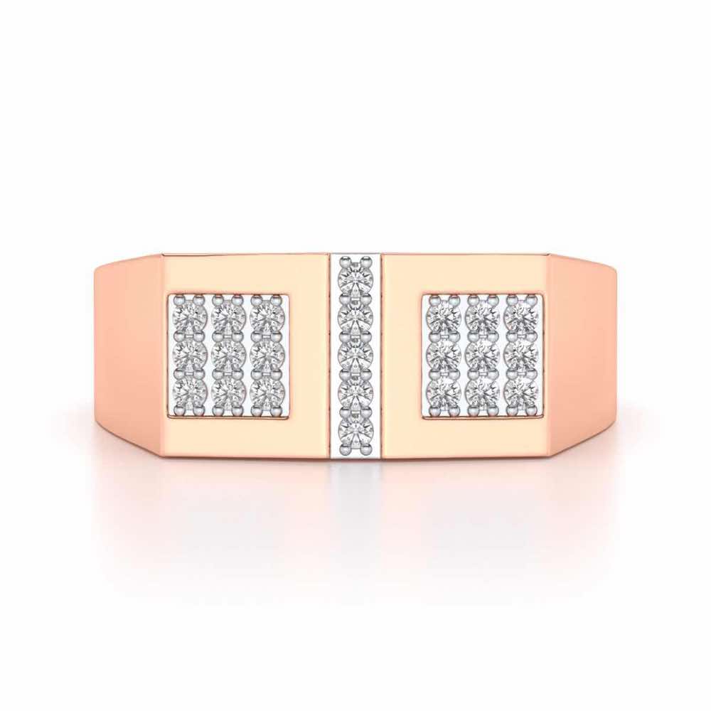 Royal Eye Silver Ring For Men - Rose Gold - Image 4
