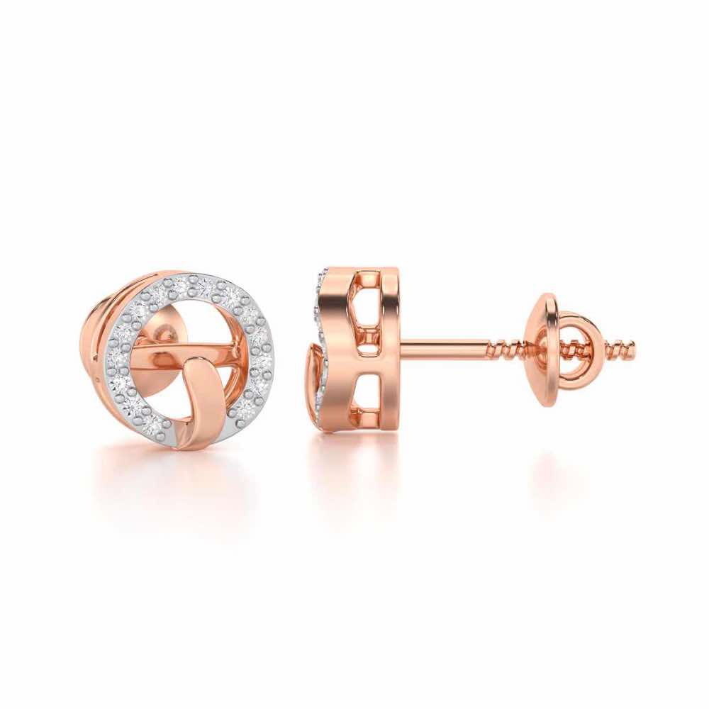 Royal Filigree Silver Earrings - Rose Gold - Image 4