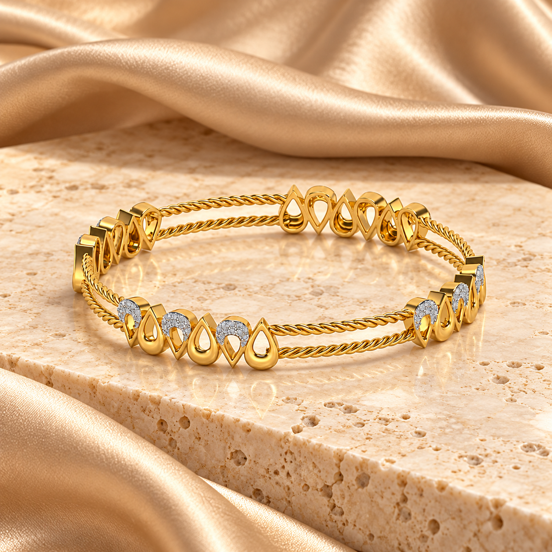 Saath Silver Bangles