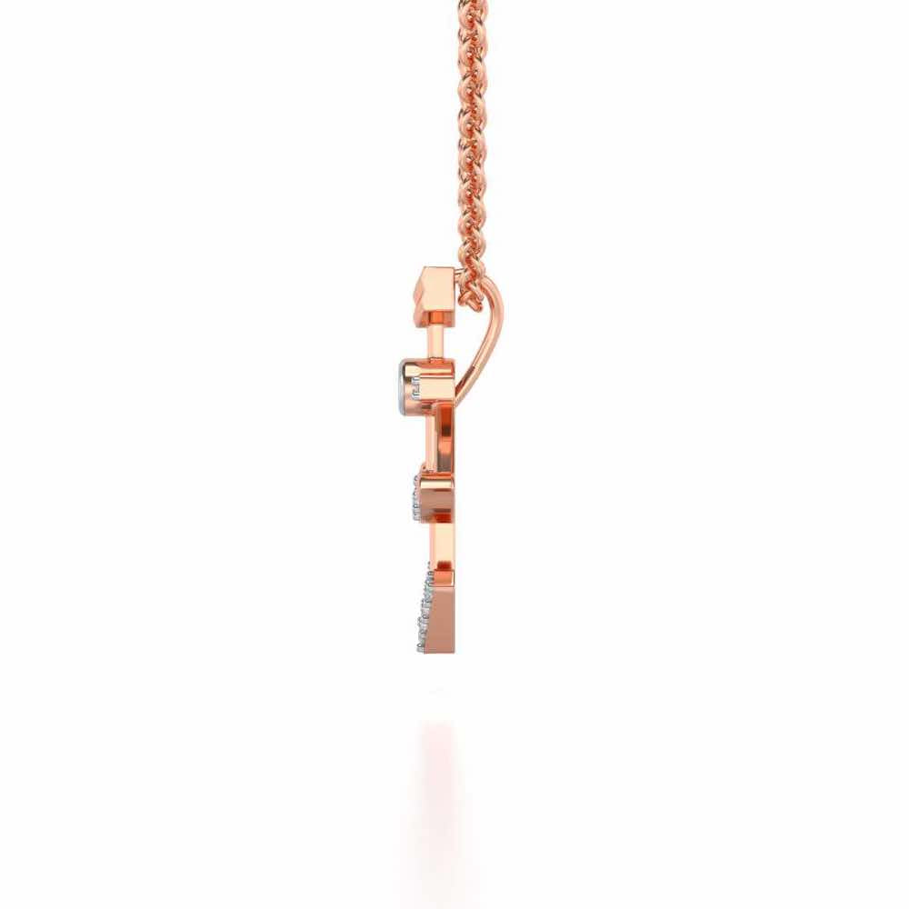 Sagittarius Silver Pendant - Rose Gold - Image 4