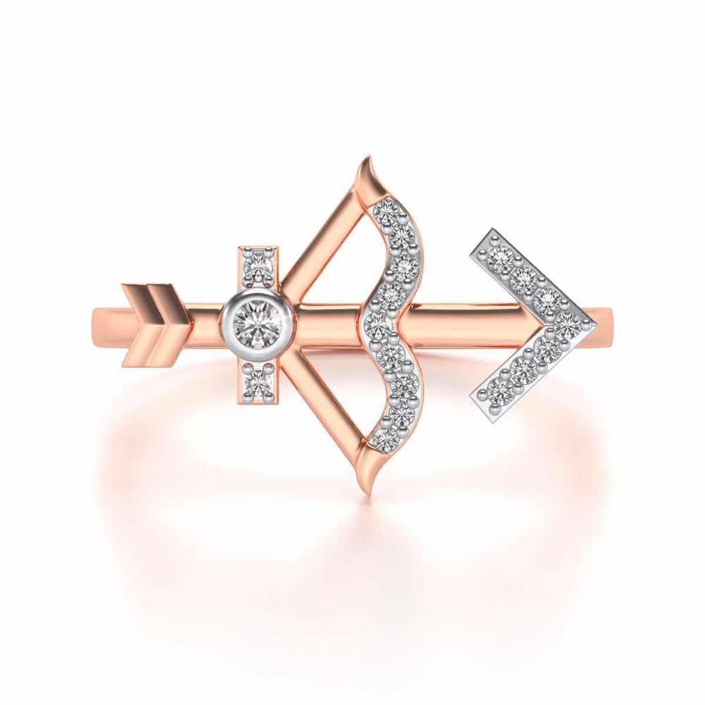 Sagittarius Silver Ring - Rose Gold - Image 5