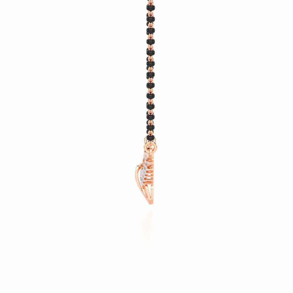 Saubhagya Shringar Silver Mangalsutra - Rose Gold - Image 4